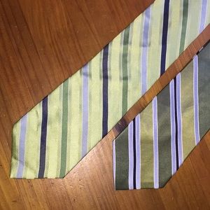 Green Tie Duo 100% Silk